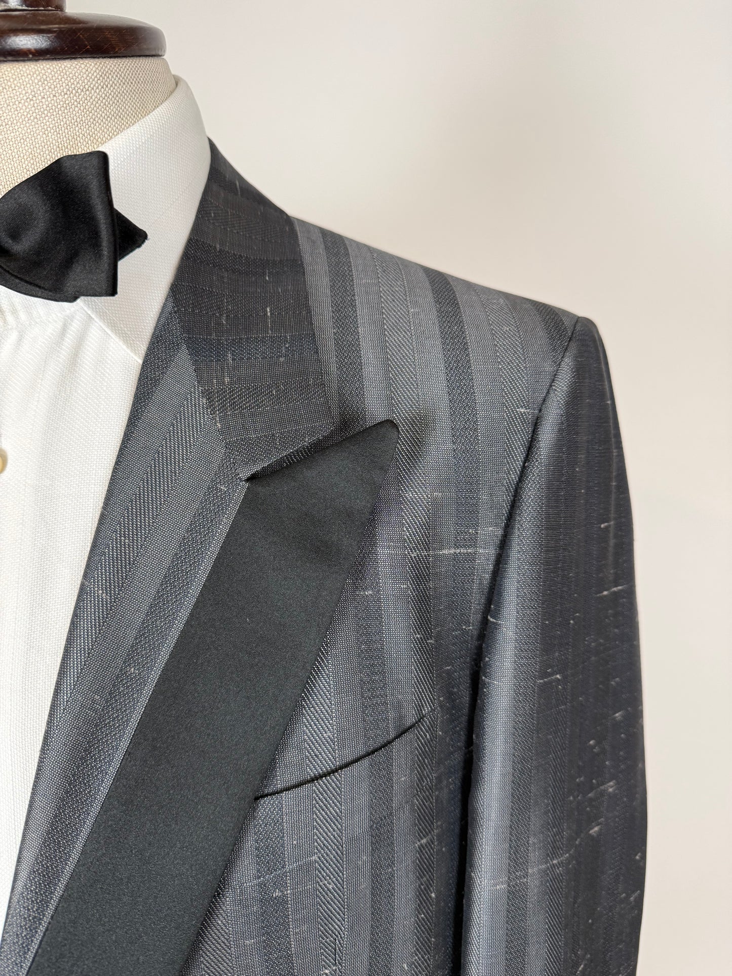Giacca da smoking anni '80 in seta shantung - tg. 50