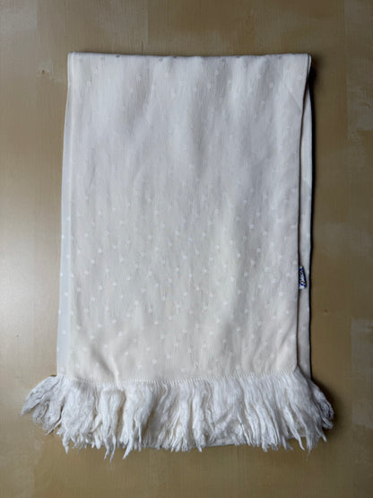 Sciarpa in seta da smoking vintage a pois jacquard