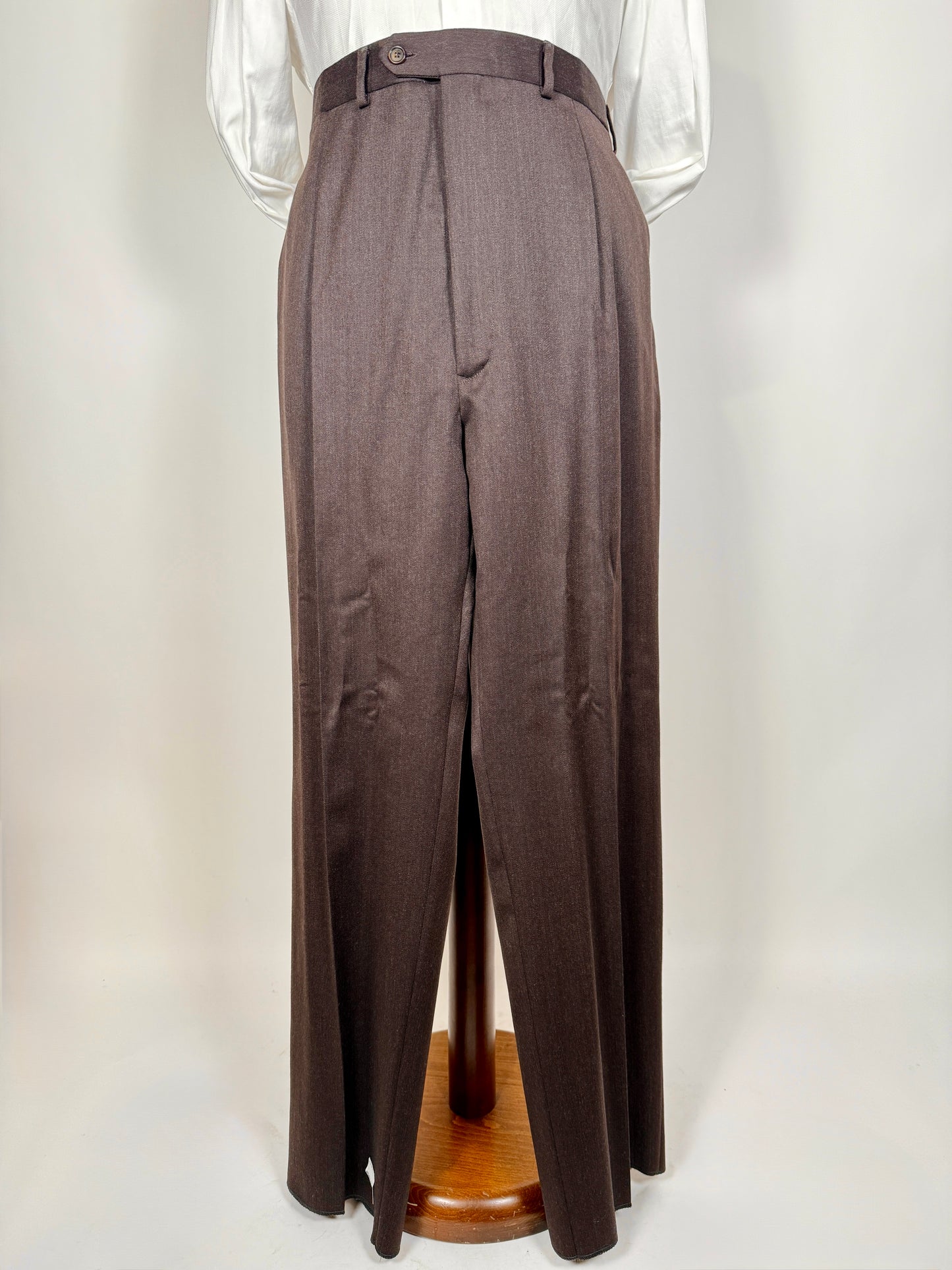 Completo anni ‘90 in flanella marrone (NOS) - tg. 58/60 drop basso