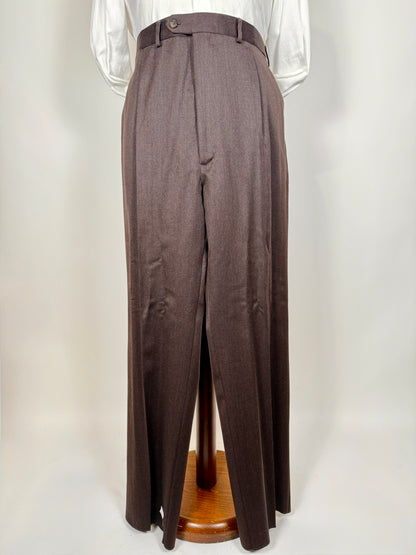 Completo anni ‘90 in flanella marrone (NOS) - tg. 58/60 drop basso