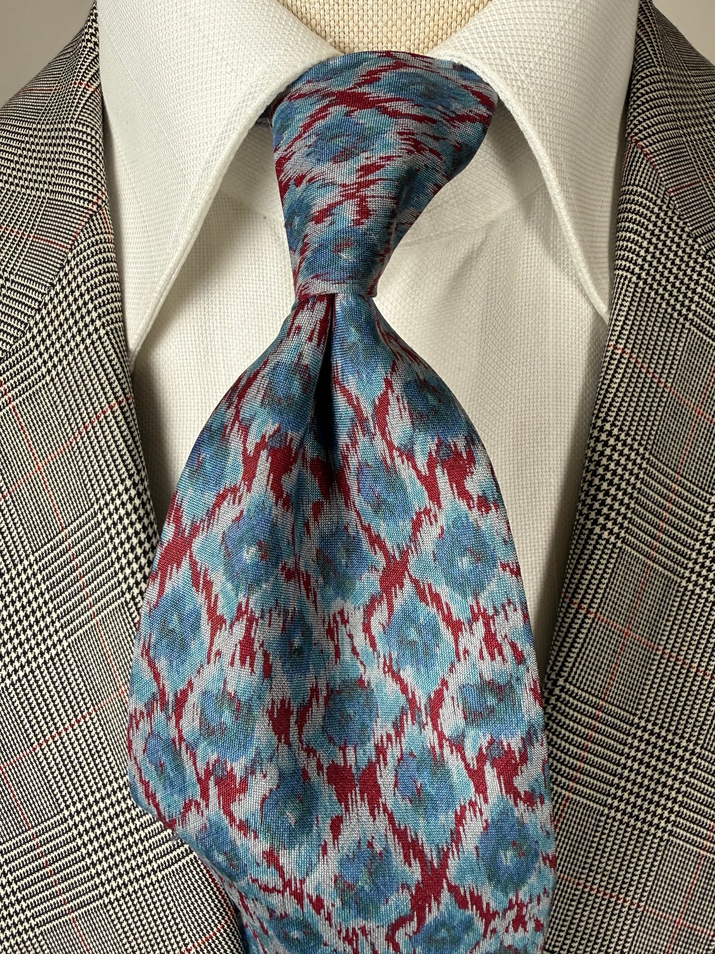 Cravatta Armani vintage seta shantung fantasia astratta