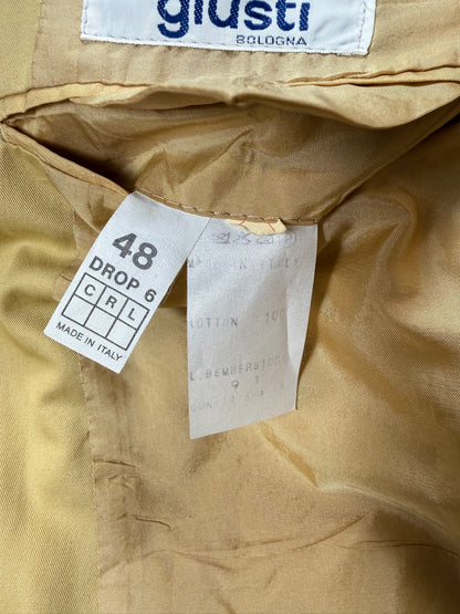 Giacca anni '80 estiva in cotone beige - tg. 48