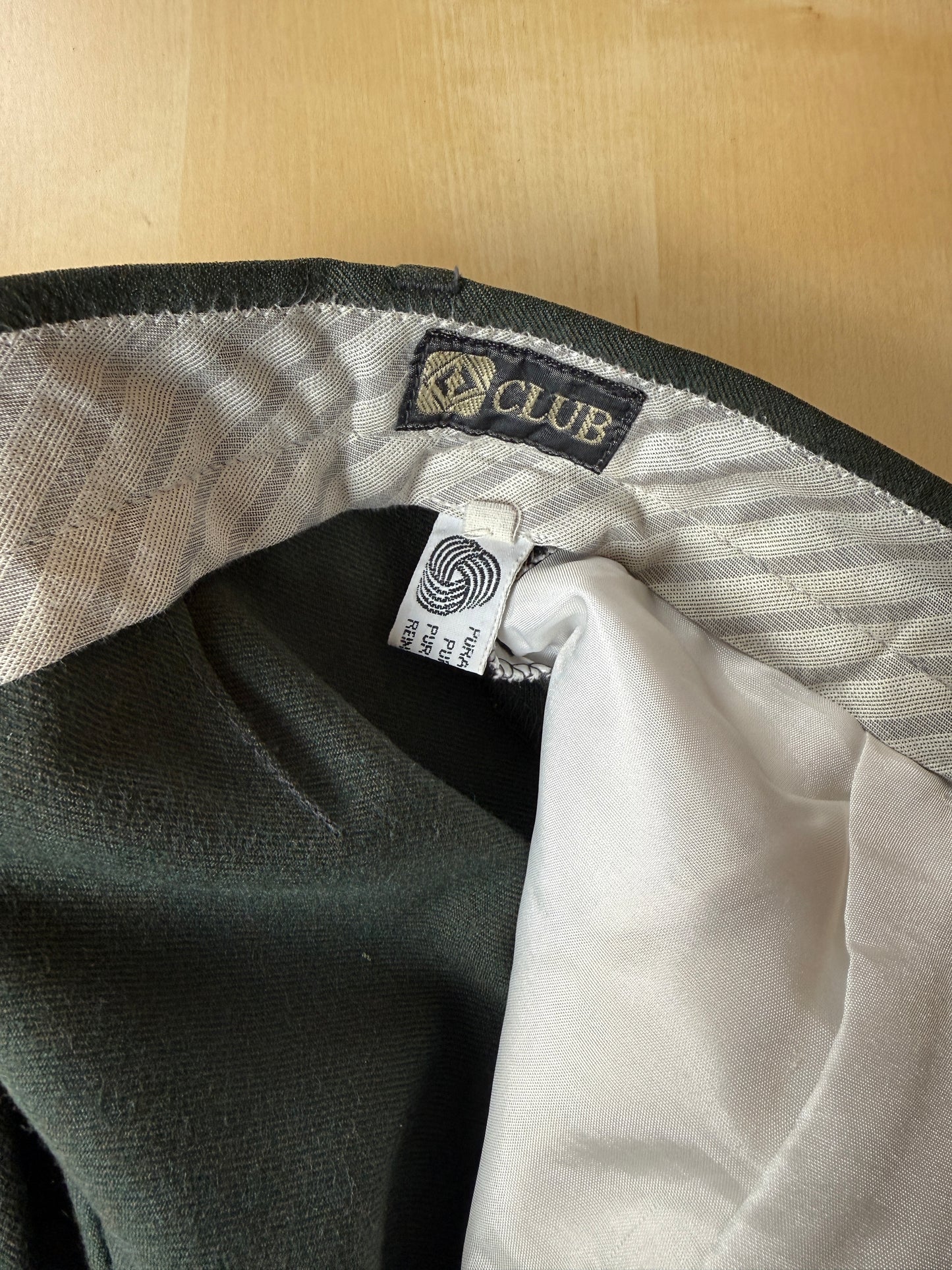 Pantaloni anni ‘80 in flanella verde - tg. 46/48