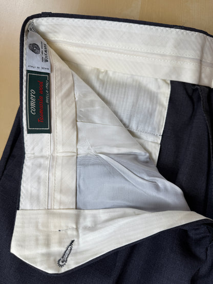Pantalone anni ‘80 in fresco lana grigio antracite (NOS) - tg. 48