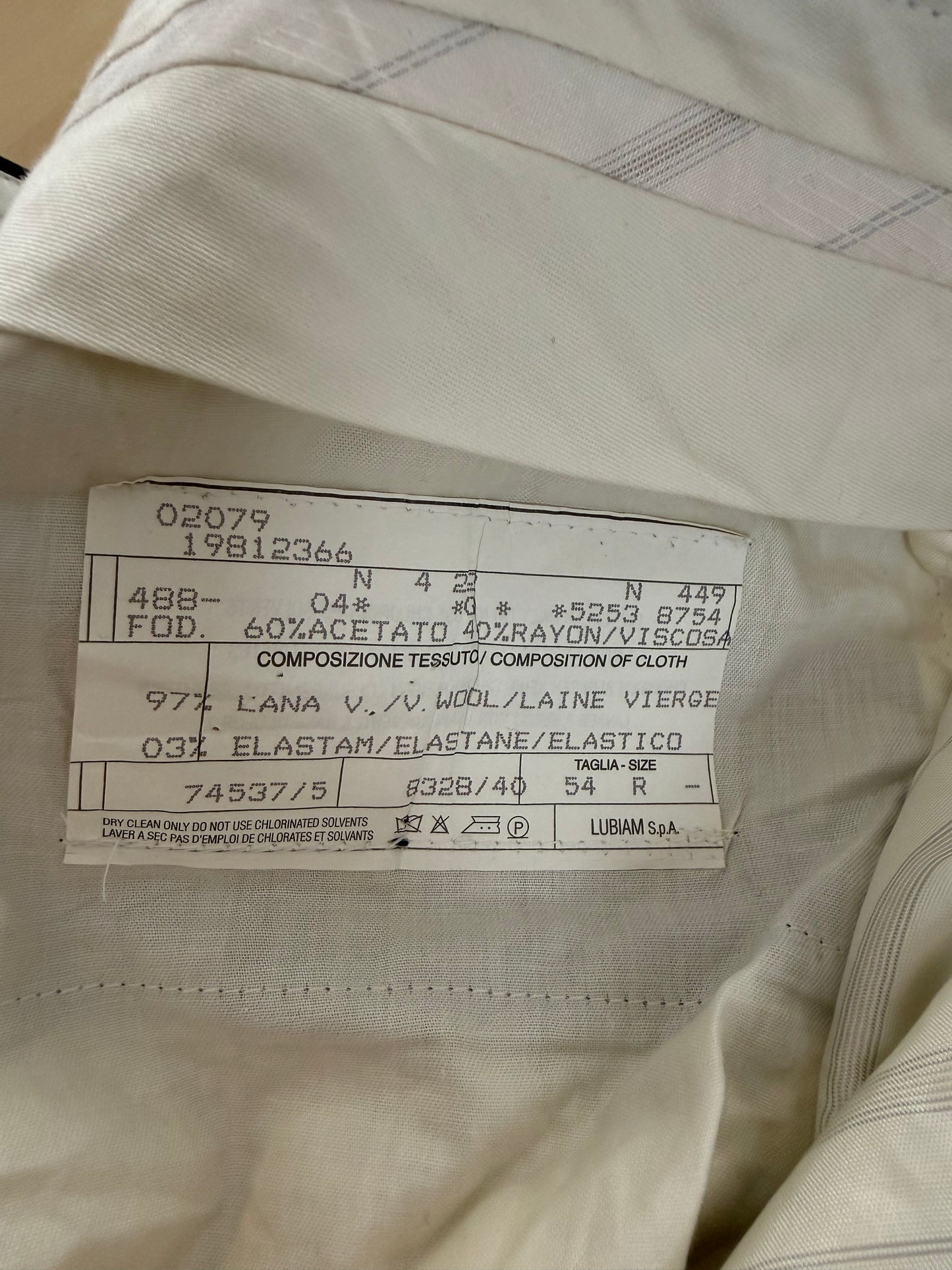Pantaloni fresco lana stretch blu navy (NOS) - tg. 52/54