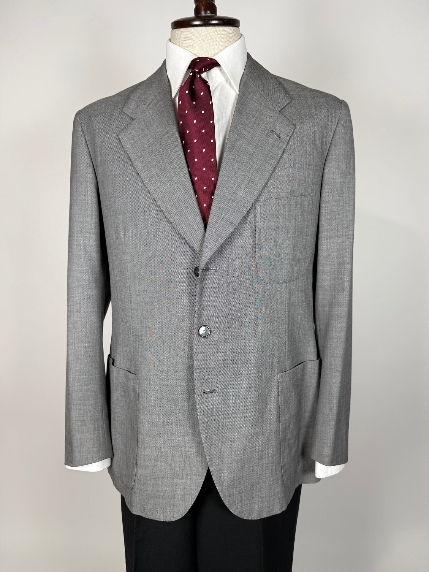 Giacca sartoriale anni '70 in grisaglia pettinata - tg. 50