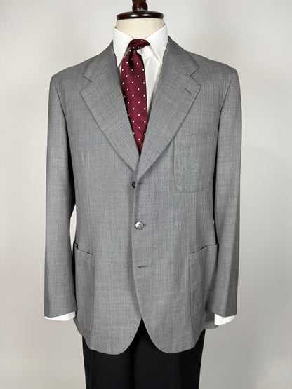 Giacca sartoriale anni '70 in grisaglia pettinata - tg. 50