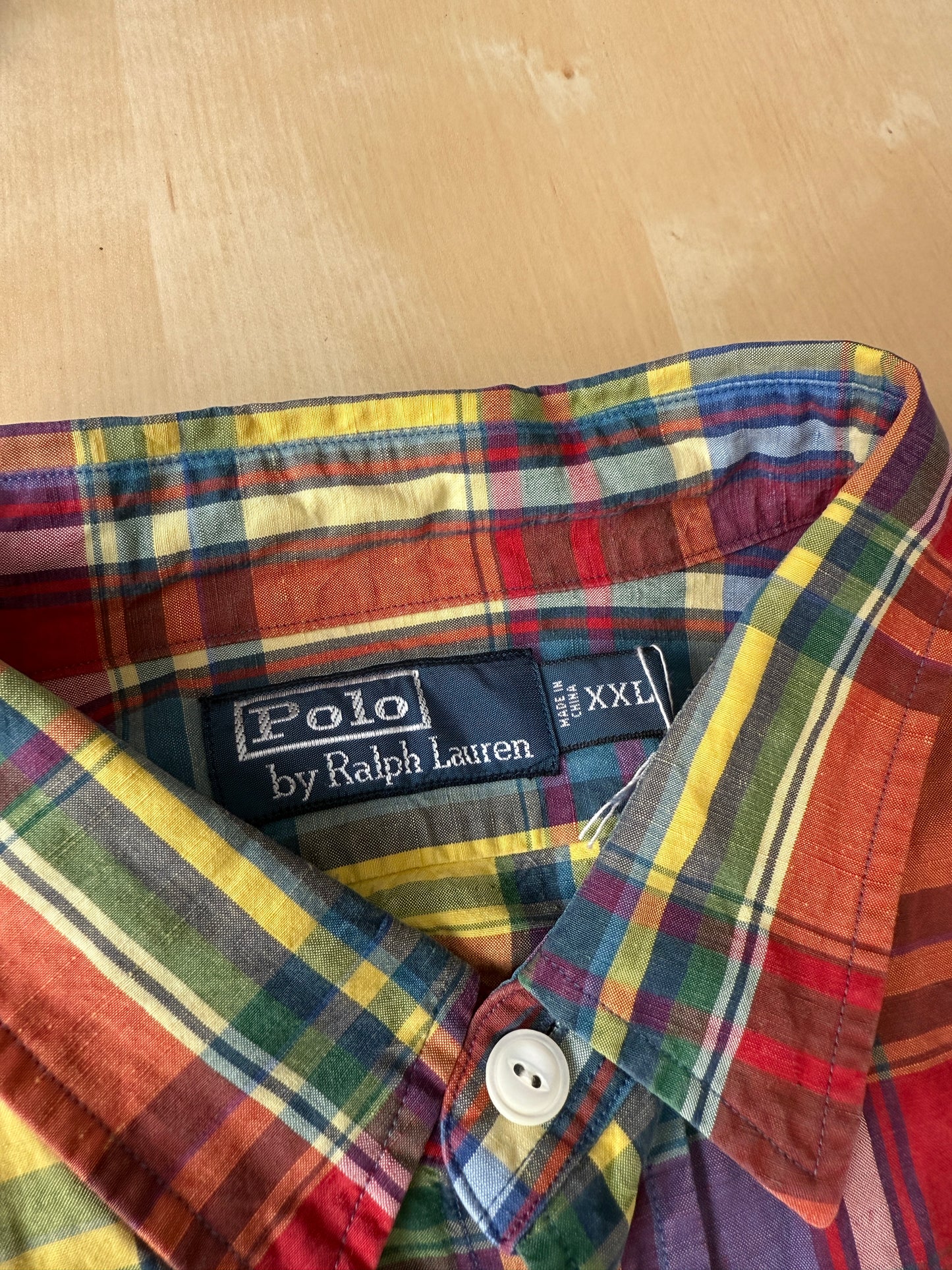 Camicia Ralph Lauren in seta e lino a quadri - XXL