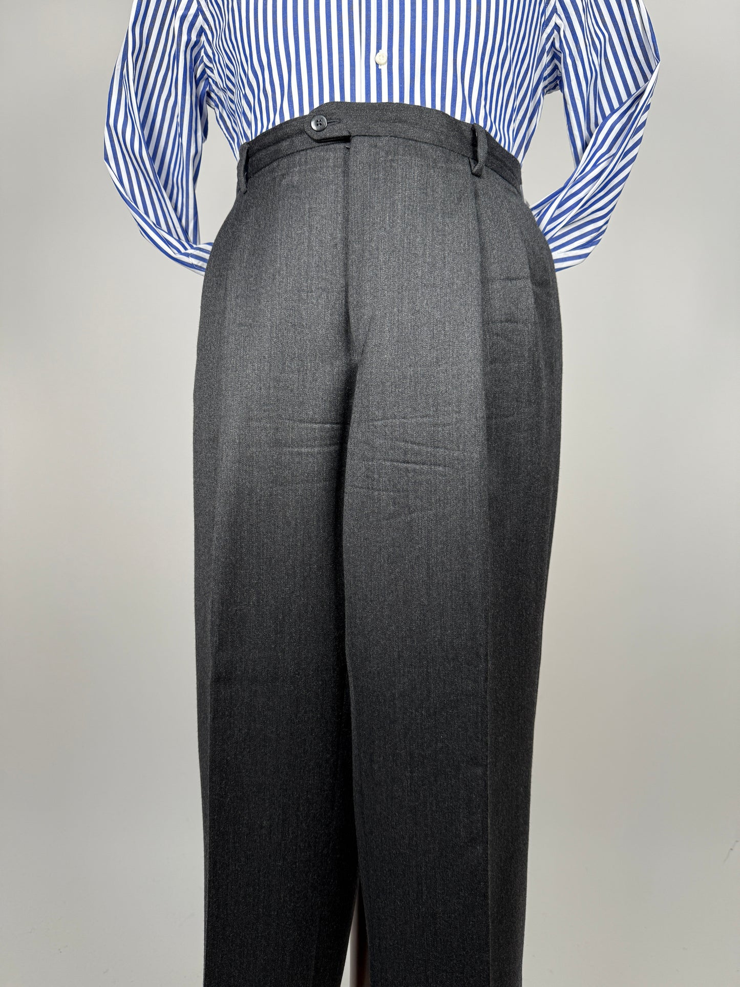 Completo doppiopetto anni ‘80 flanella antracite - tg. 52