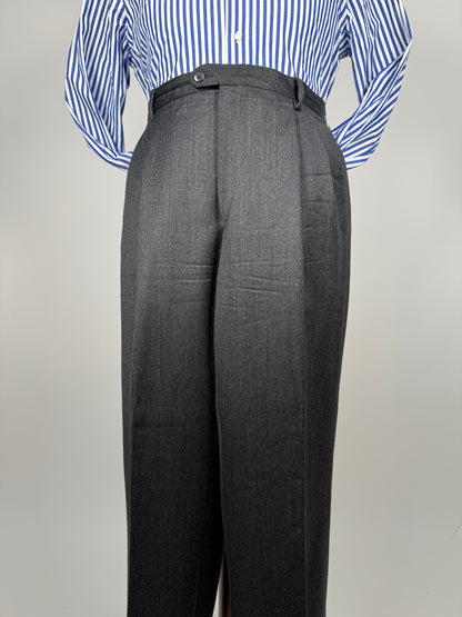 Completo doppiopetto anni ‘80 flanella antracite - tg. 52