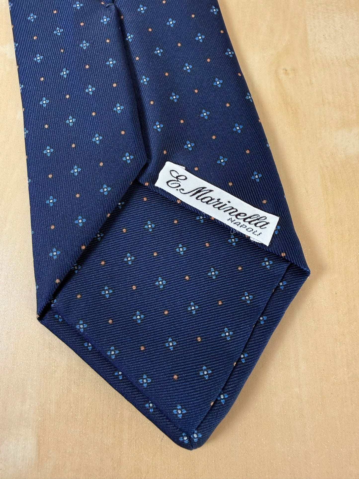 Cravatta Marinella blu micro fantasia