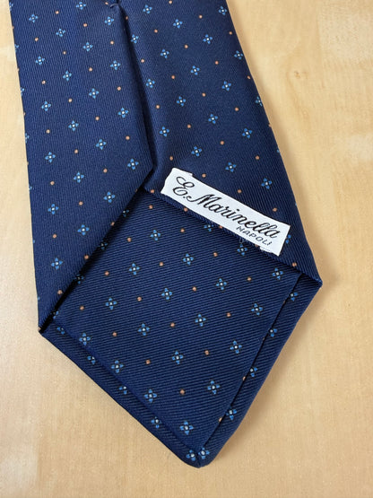 Cravatta Marinella blu micro fantasia