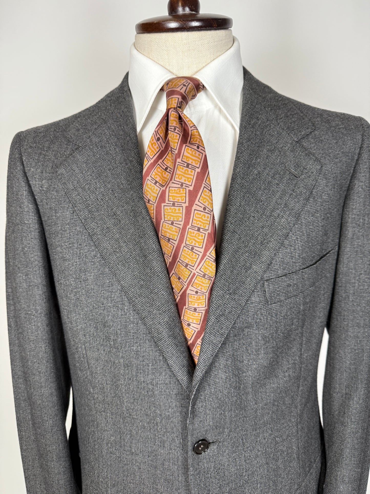 Completo sartoriale flanella grigia anni ‘60/‘70 - tg. 50