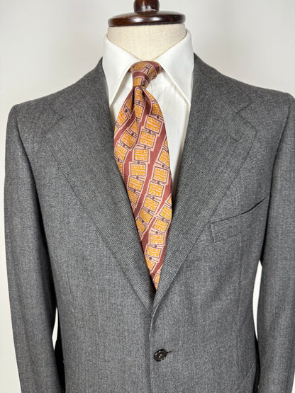 Completo sartoriale flanella grigia anni ‘60/‘70 - tg. 50
