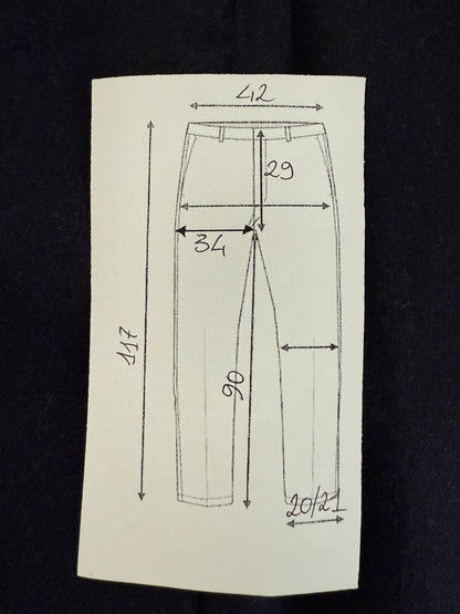 Pantaloni flanella blu tasche western (NOS) - tg. 48