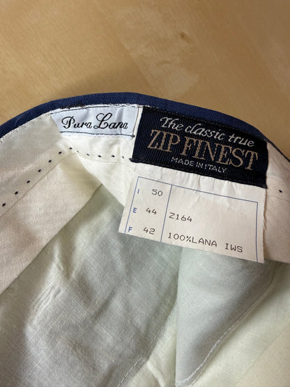 Pantaloni fresco lana blu cobalto anni '90 (NOS) - tg. 50