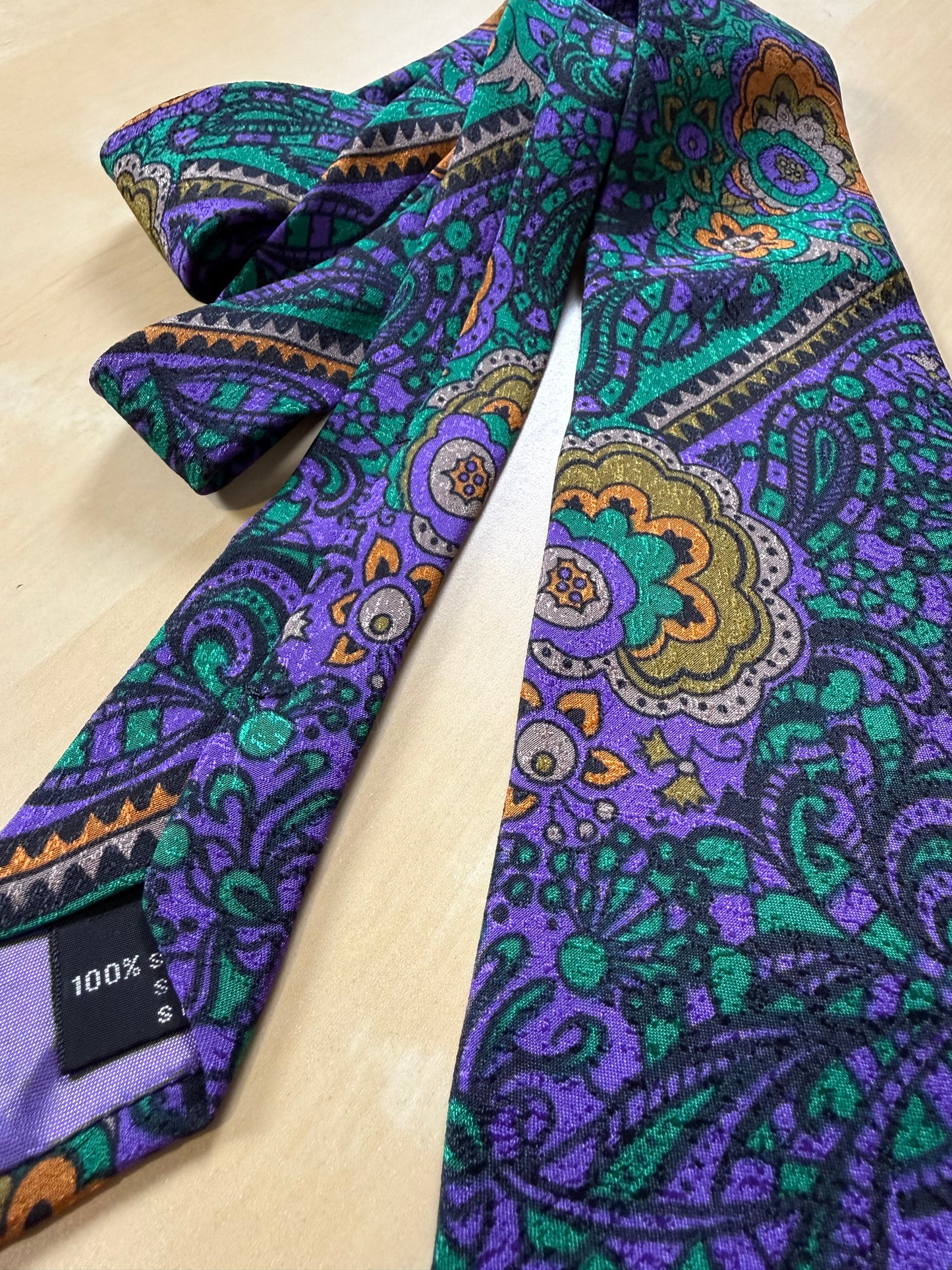 Cravatta Missoni vintage viola jacquard