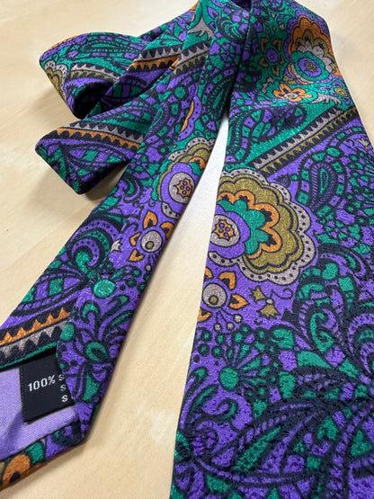 Cravatta Missoni vintage viola jacquard