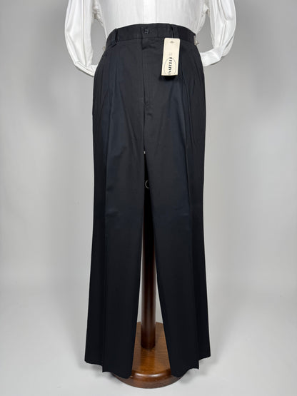 Pantaloni anni '80 in cotone nero (NOS) - tg. 48