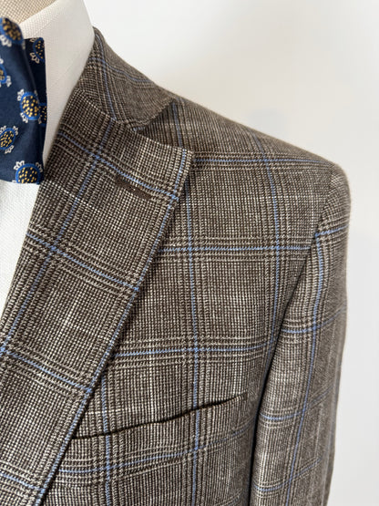 Giacca estiva lino e lana Glen check - tg. 50/52