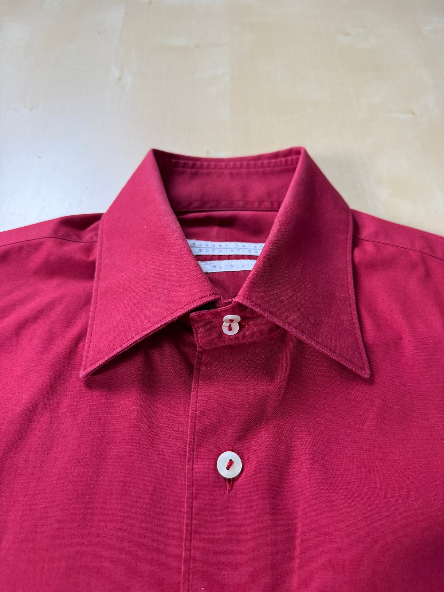 Camicia popeline rosso vivo - M collo 40