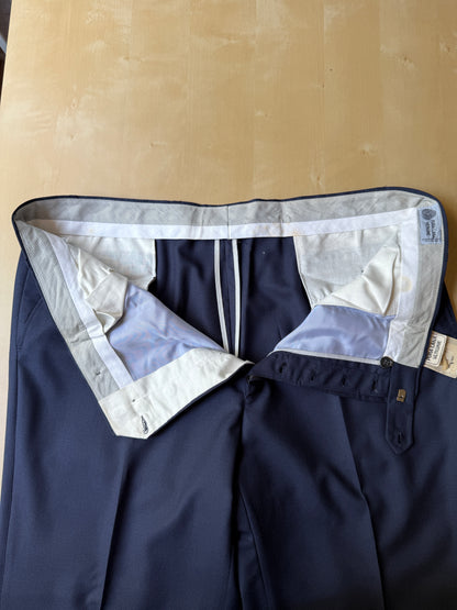 Pantalone anni ‘90 in fresco lana blu (NOS) - tg. 58/60