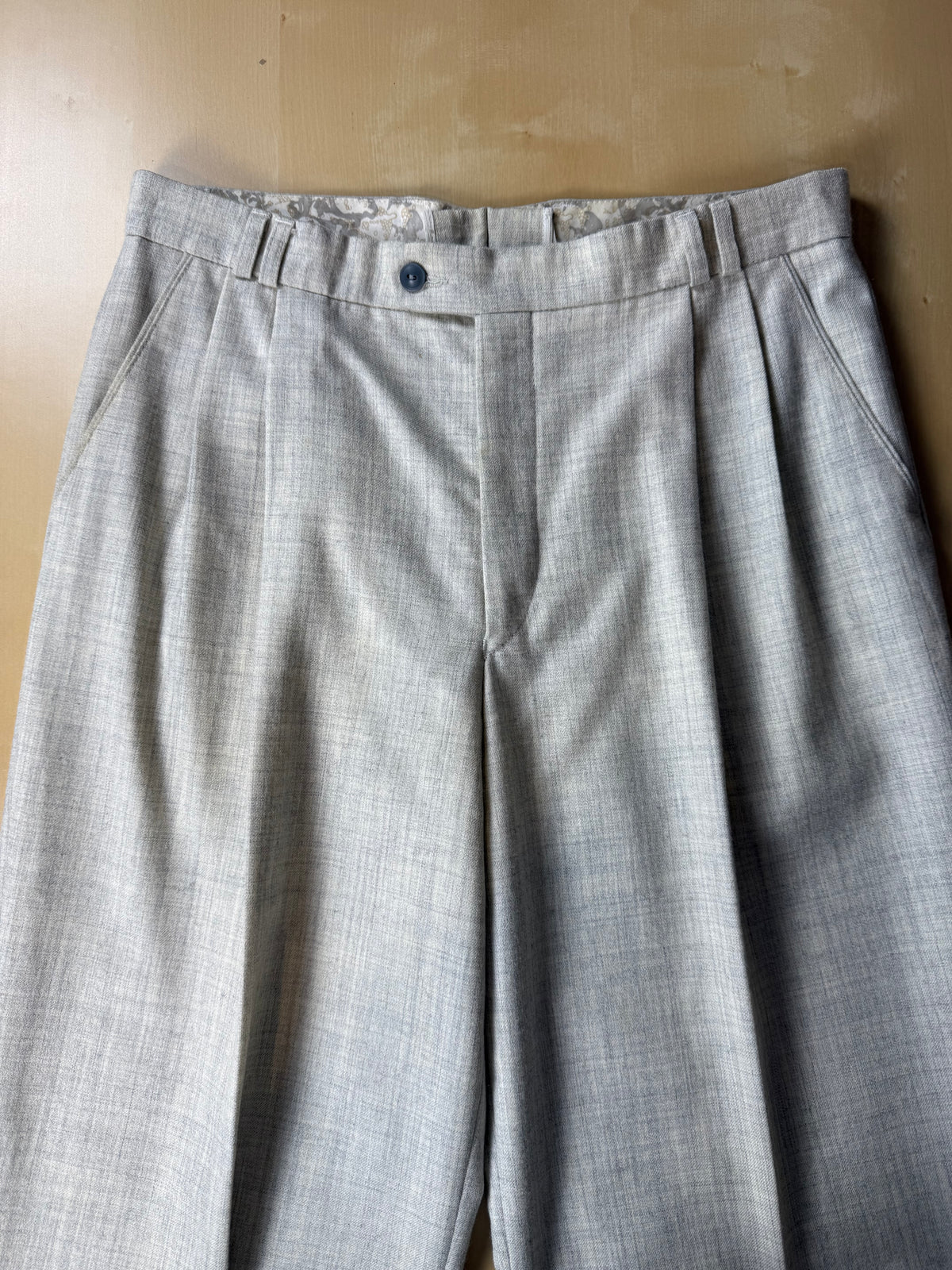 Pantaloni flanella bianco avorio anni '80 - tg. 48
