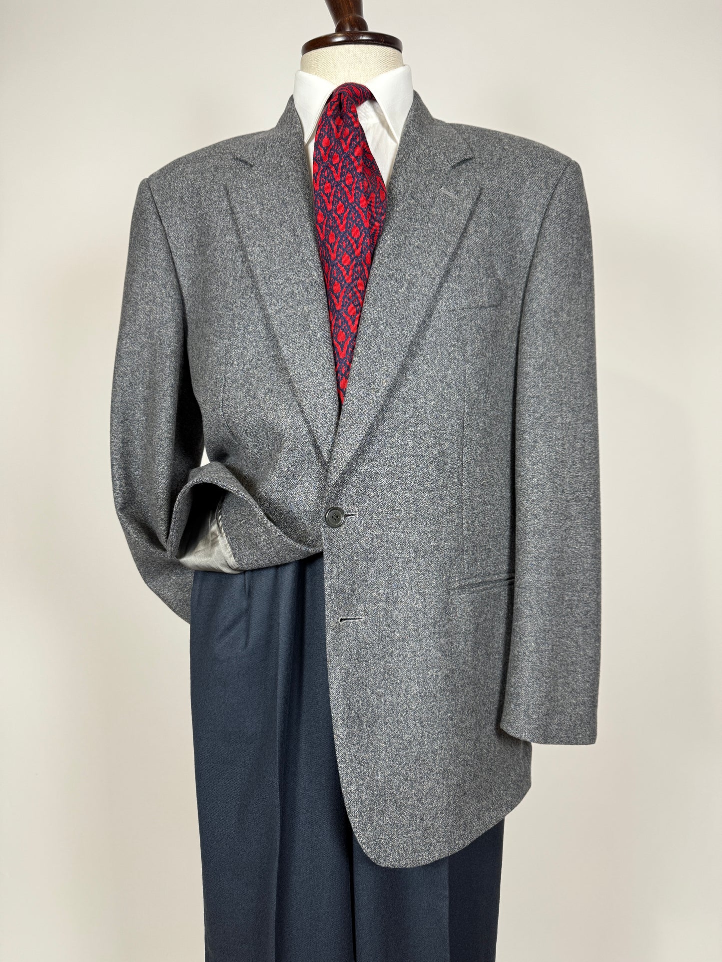 Giacca Missoni anni ‘80 grigio petrolio donegal - tg. 52