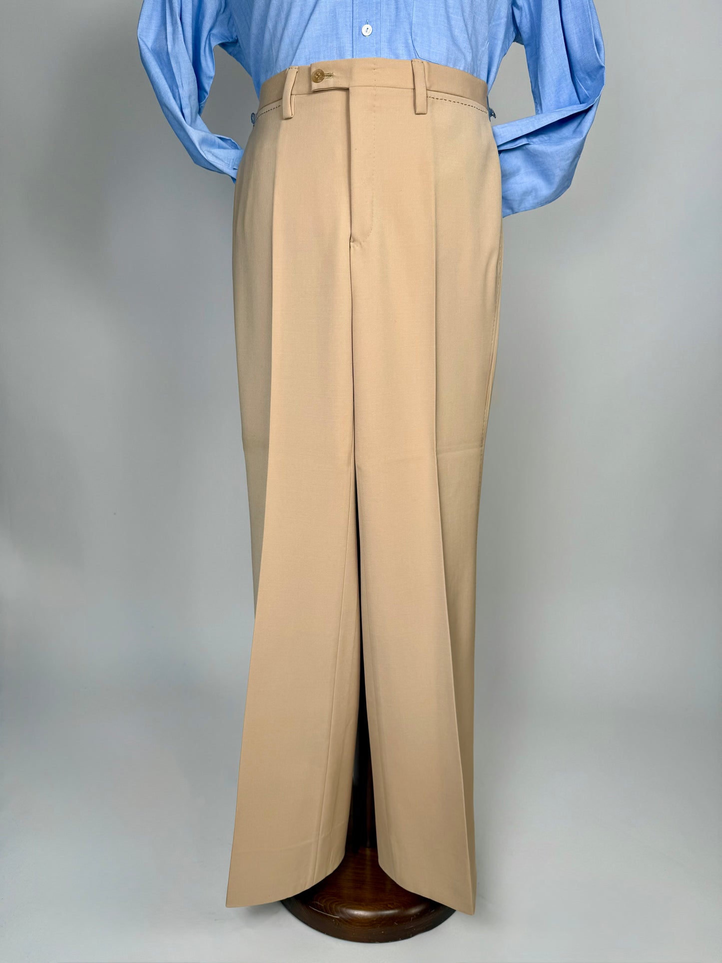 Completo anni ‘70 twill pettinato beige - tg. 42/44