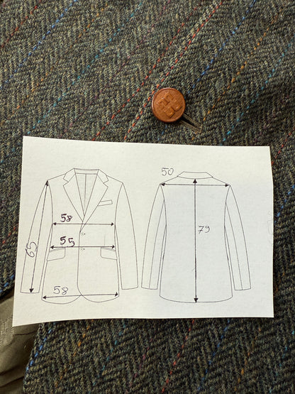 Giacca Daks shetland tweed spigato - tg. 52/54