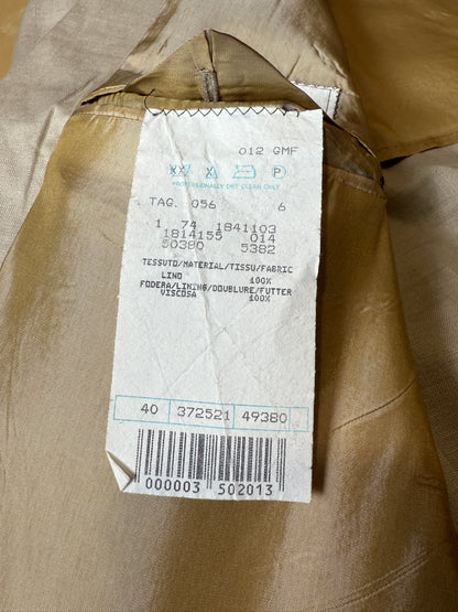 Completo anni ‘80 in puro lino beige chiaro - tg. 56