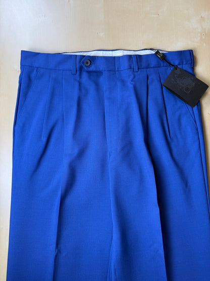 Pantaloni fresco lana blu china anni '80 (NOS) - tg. 50/52