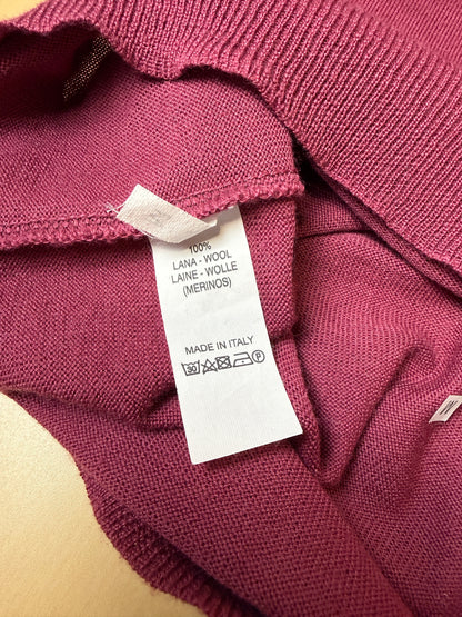 Gilet in pura lana merino rosa fucsia - M/L