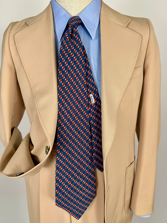 Cravatta Yves Saint Laurent anni ‘70 fantasia diagonale