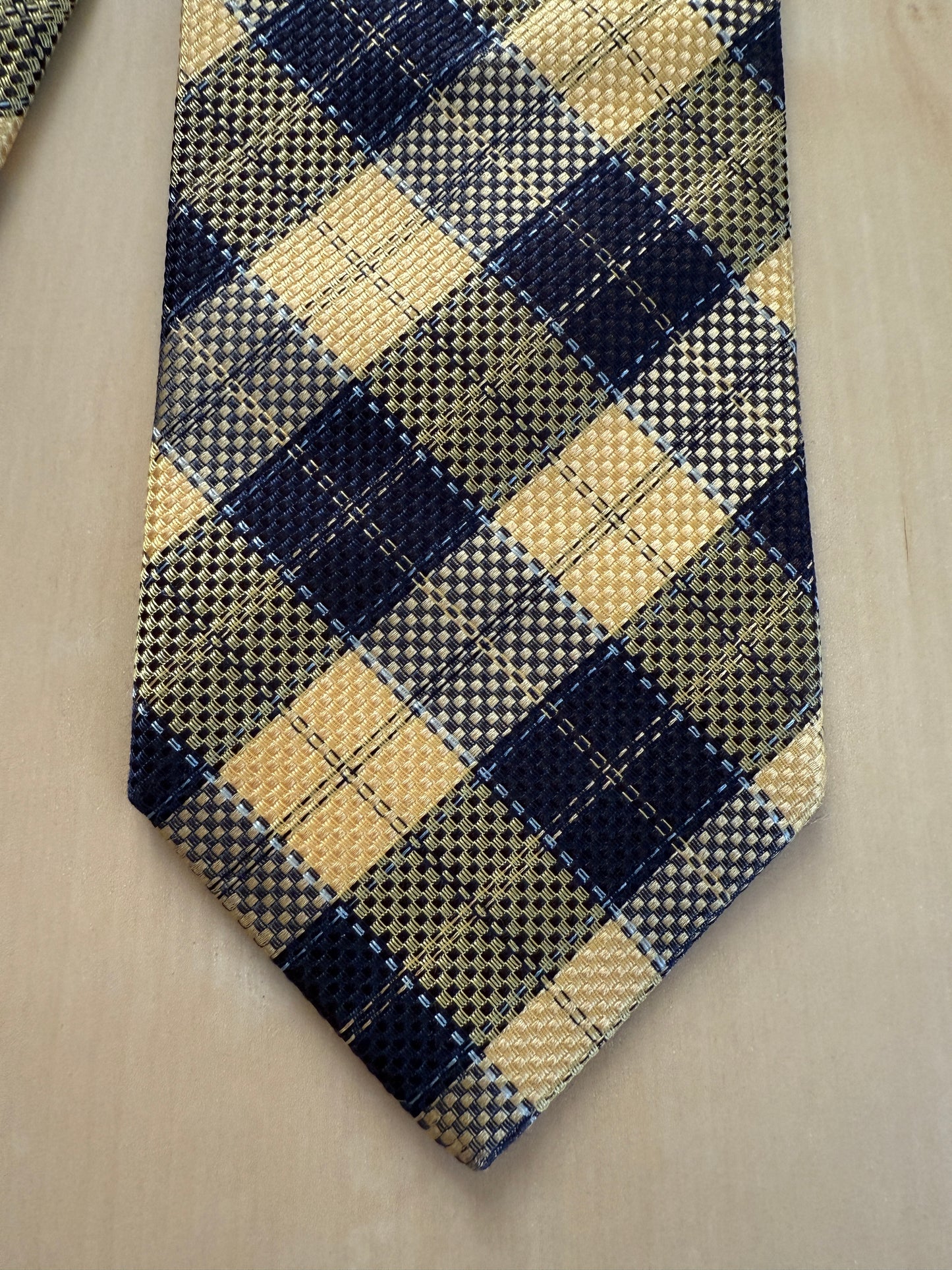 Cravatta Church’s tartan giallo e blu