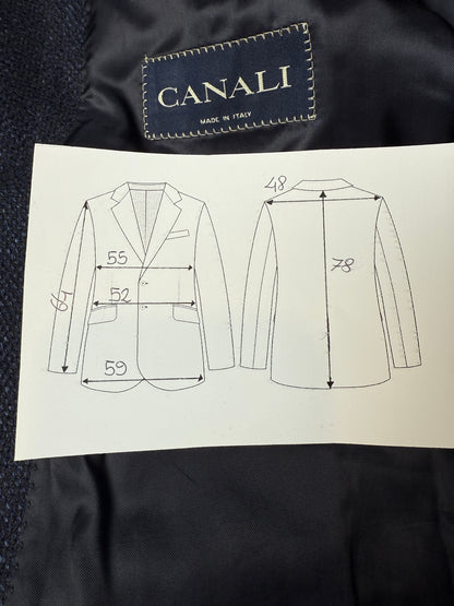 Giacca Canali in lana e seta blu occhio di pernice - tg. 50