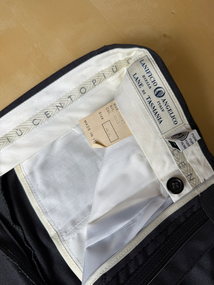 Pantalone anni '90 in fresco lana grigio antracite (NOS) - tg. 46