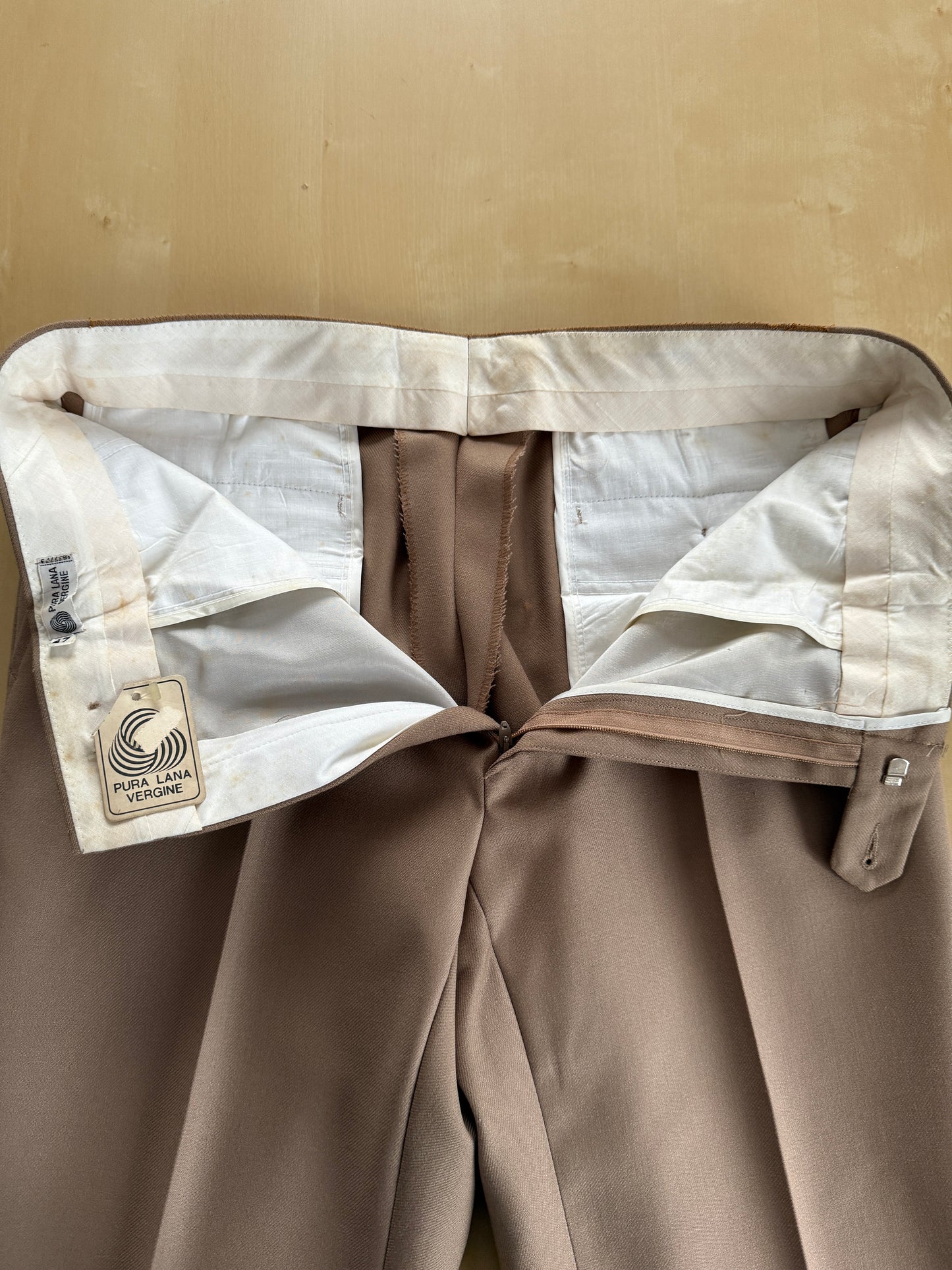 Pantaloni anni ‘70 cavalry twill beige (NOS) - tg. 50/52