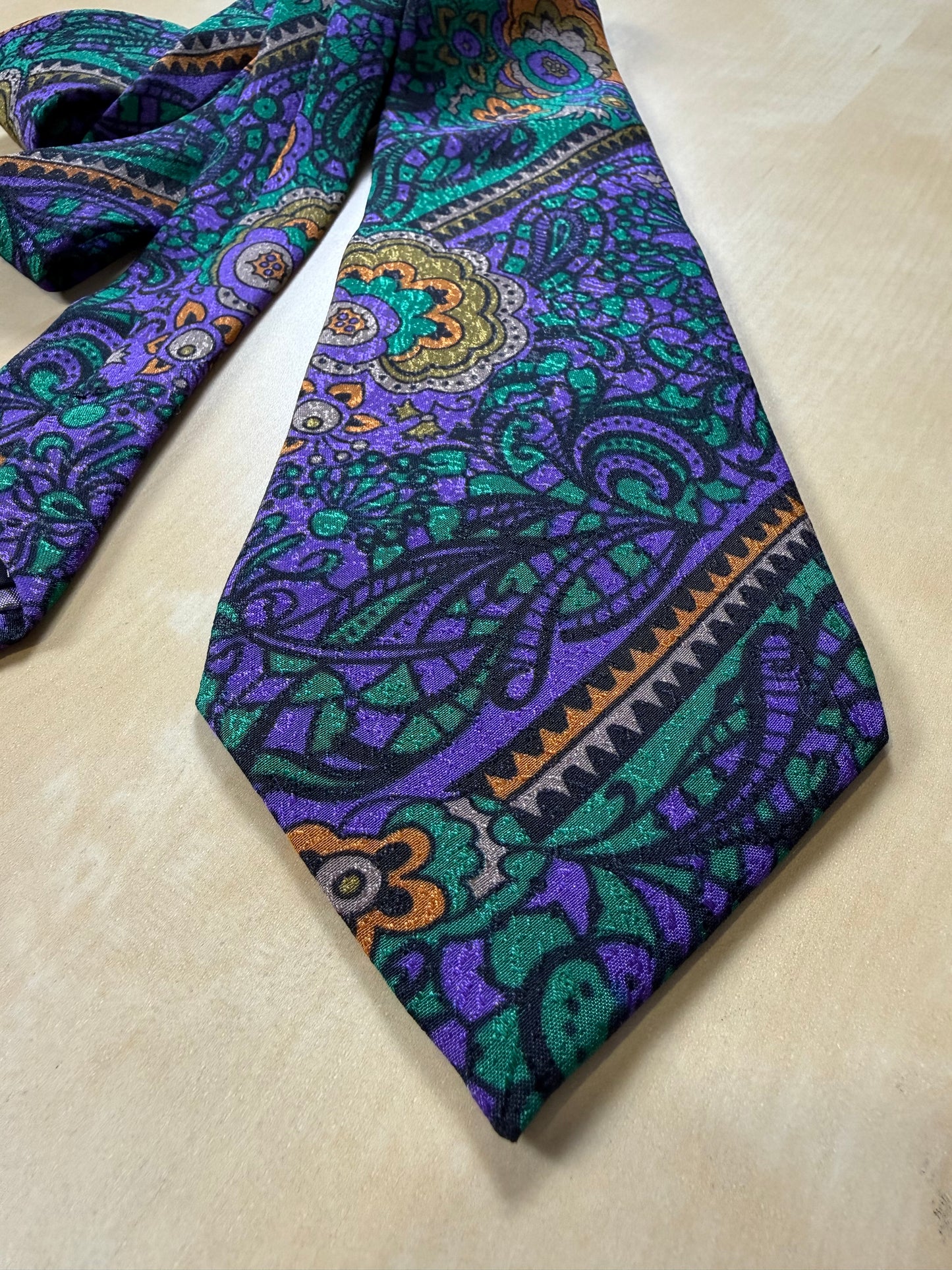 Cravatta Missoni vintage viola jacquard