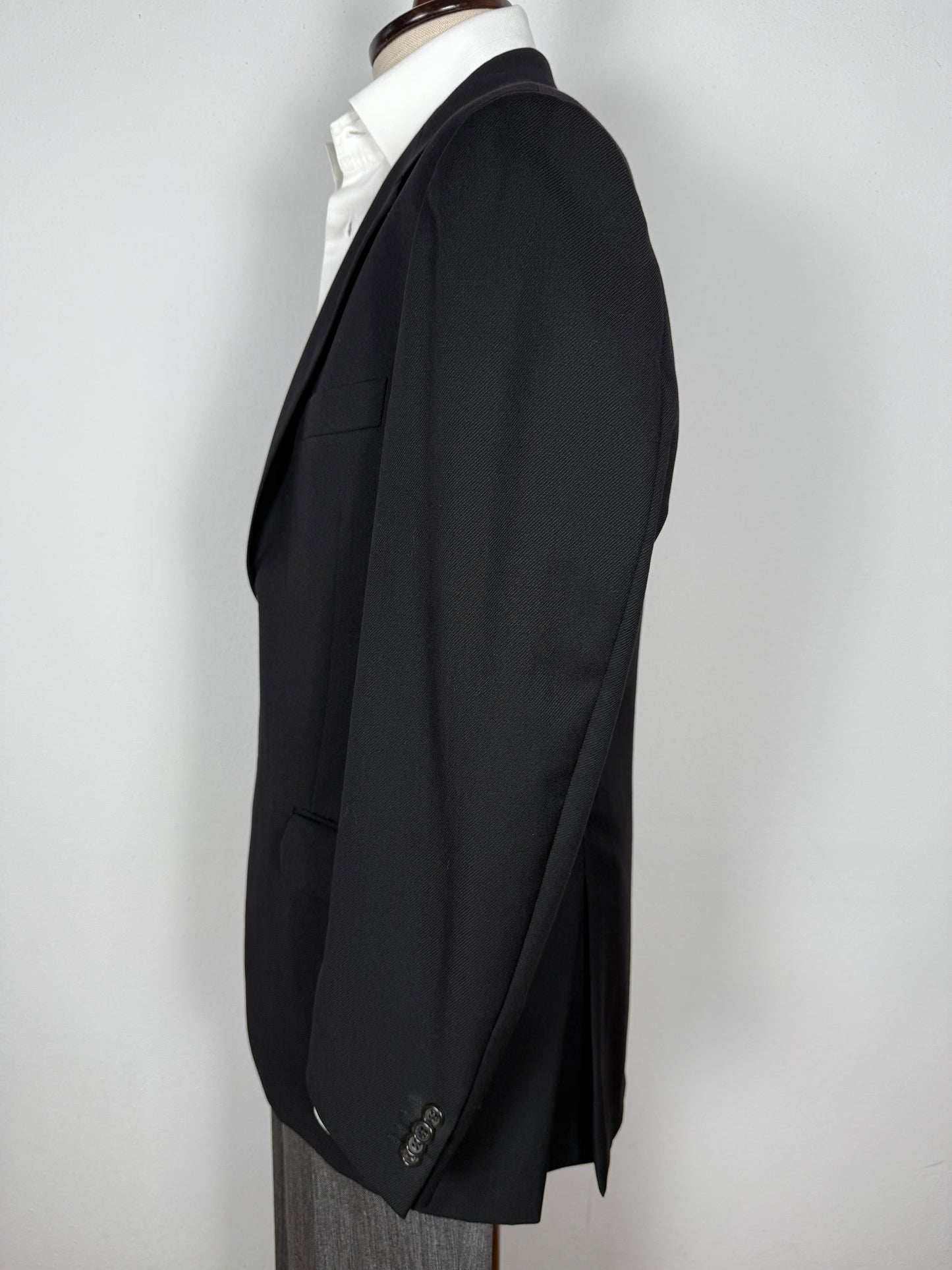 Giacca Corneliani in twill di lana nero - tg. 50/52