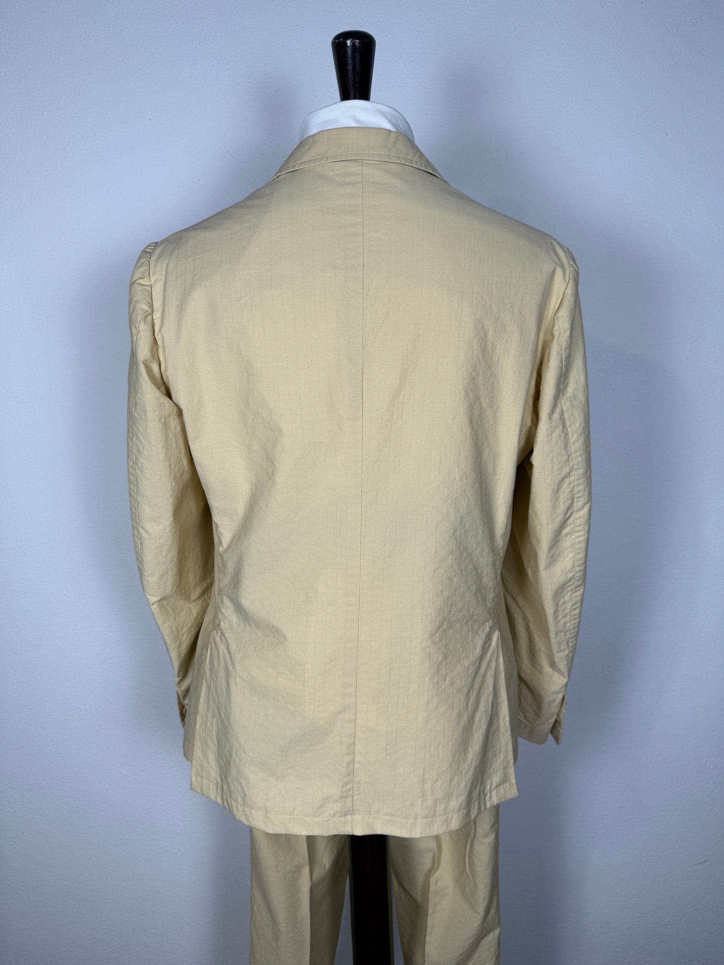 Completo estivo in puro cotone sfoderato color crema (NOS) - tg. 48/50