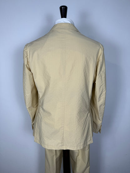 Completo estivo in puro cotone sfoderato color crema (NOS) - tg. 48/50