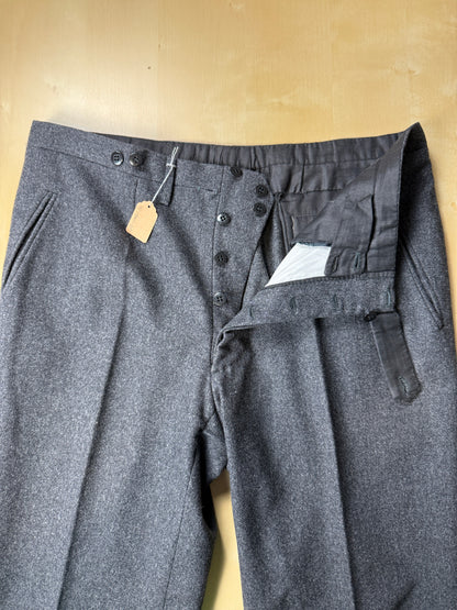 Pantaloni sartoriali anni ‘60/‘70 flanella antracite - tg. 50/52