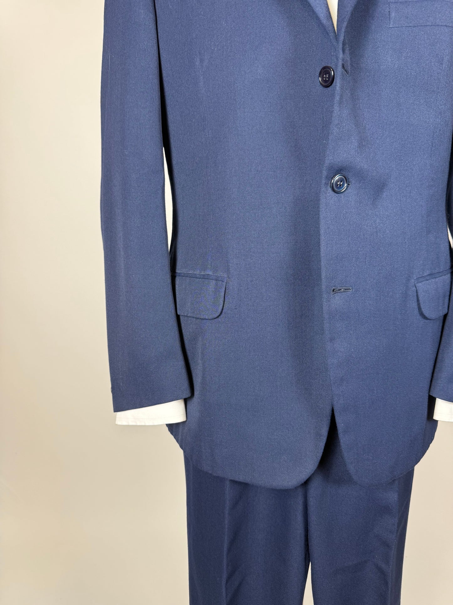 Completo anni ‘60 twill pettinato blu - tg. 48/50