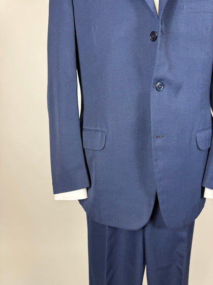 Completo anni ‘60 twill pettinato blu - tg. 48/50