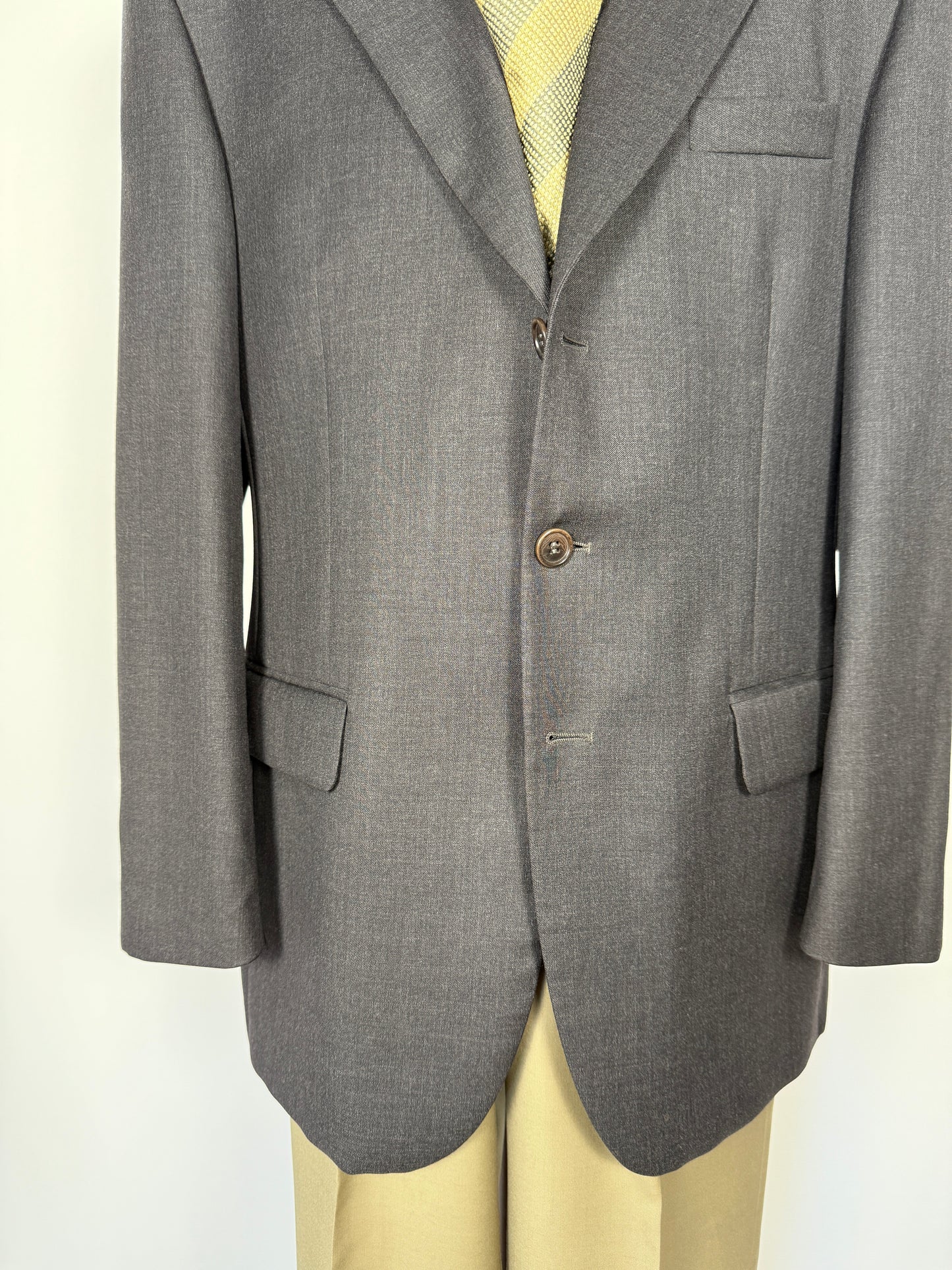 Giacca Missoni anni '80 lana pettinata grigio antracite - tg. 52