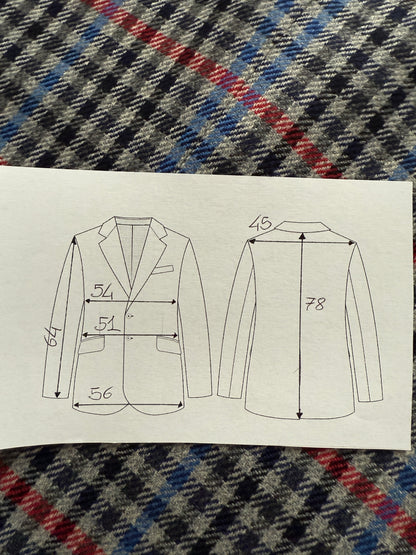 Giacca sartoriale anni ‘80/‘90 a quadri - tg. 48/50