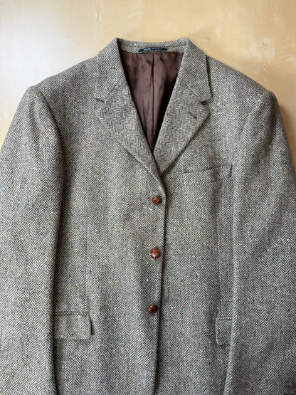 Giacca anni '90 donegal tweed salvia - tg. 52