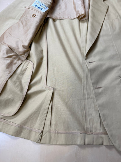 Giacca anni '80 estiva in cotone beige - tg. 48