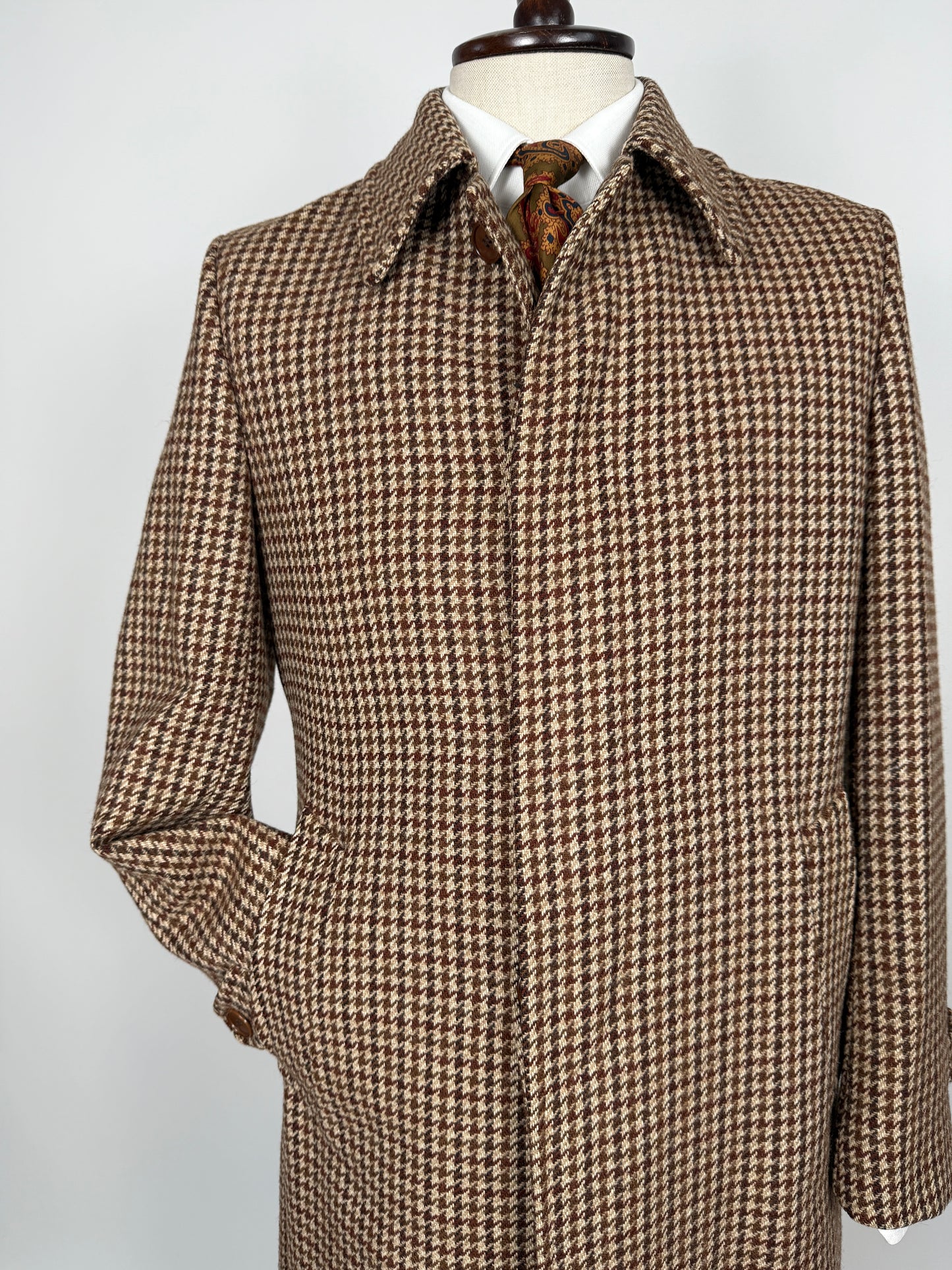Cappotto anni ‘70 tweed pied-de-poule - tg. 44-46